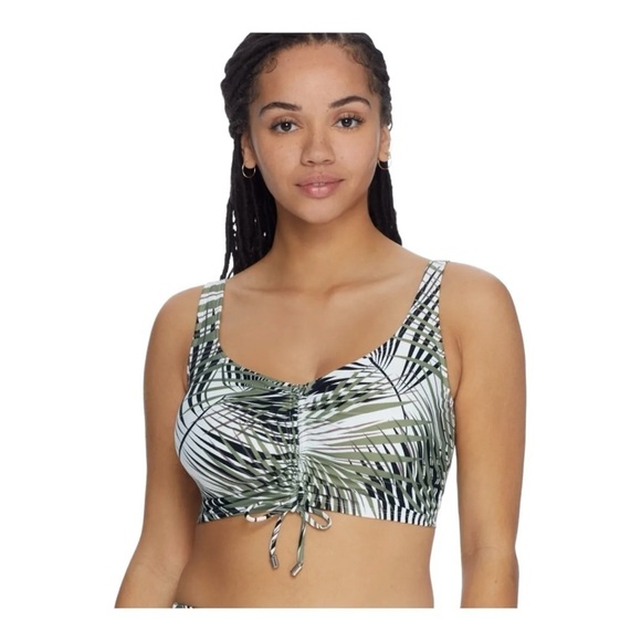 Coco Reef Endless Summer Palm Elevate Shirred Underwire Bikini Top NWT - Picture 1 of 7